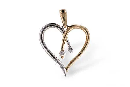 Diamond Pendant in two-tone
