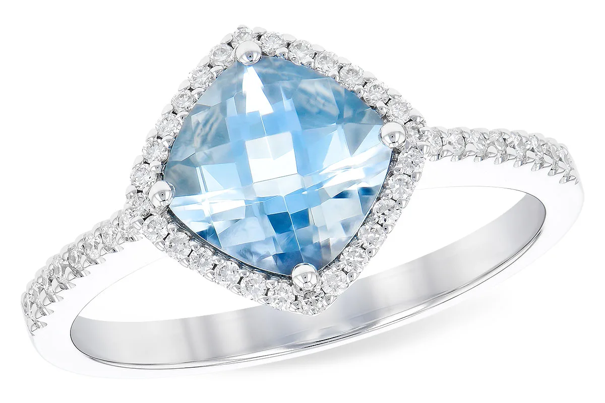 Aquamarine Ring in white gold