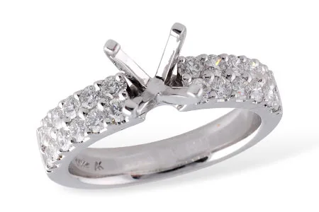 Diamond Semi-Mount Engagement Ring in white gold