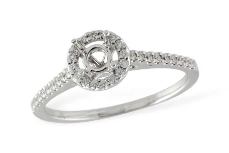 Diamond Semi-Mount Engagement Ring in white gold