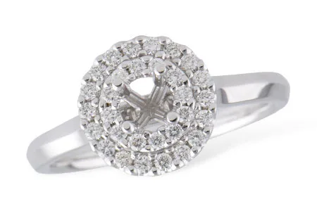 Diamond Semi-Mount Engagement Ring in white gold
