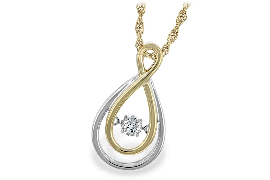 Diamond Necklace in two-tone (reversed)