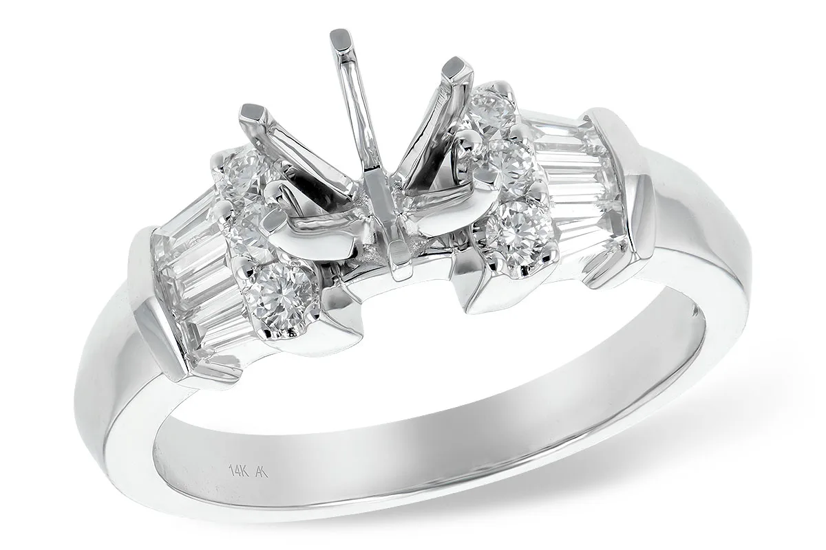 Diamond Semi-Mount Ring in white gold