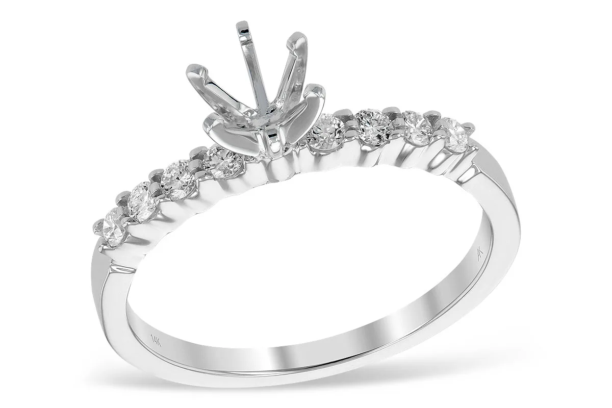 Diamond Semi-Mount Engagement Ring in white gold