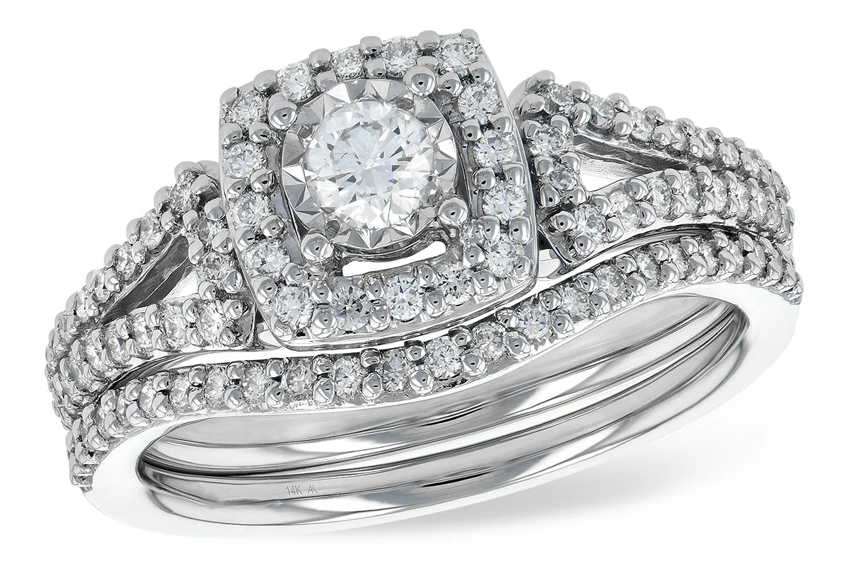 Diamond Wedding Set in white gold
