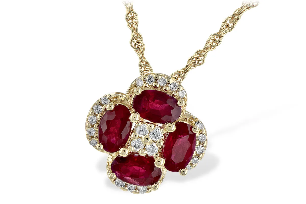 Ruby Necklace in yellow gold