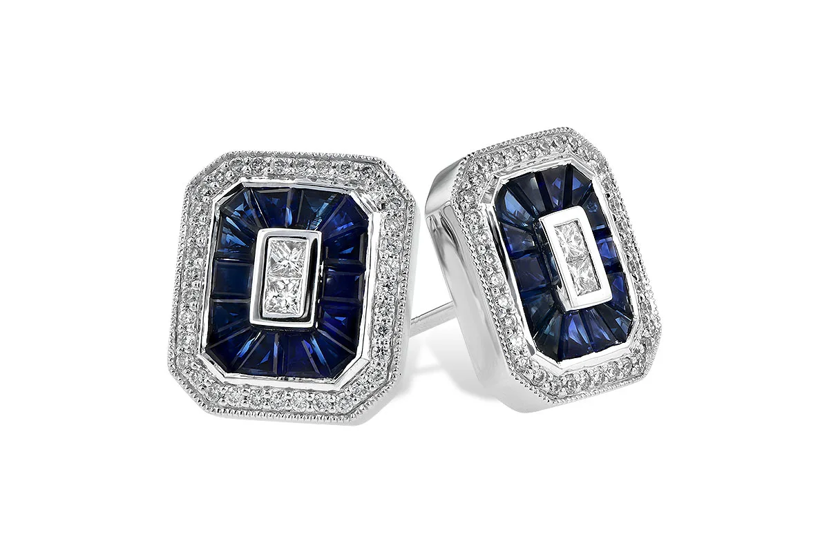 Sapphire Earrings in white gold