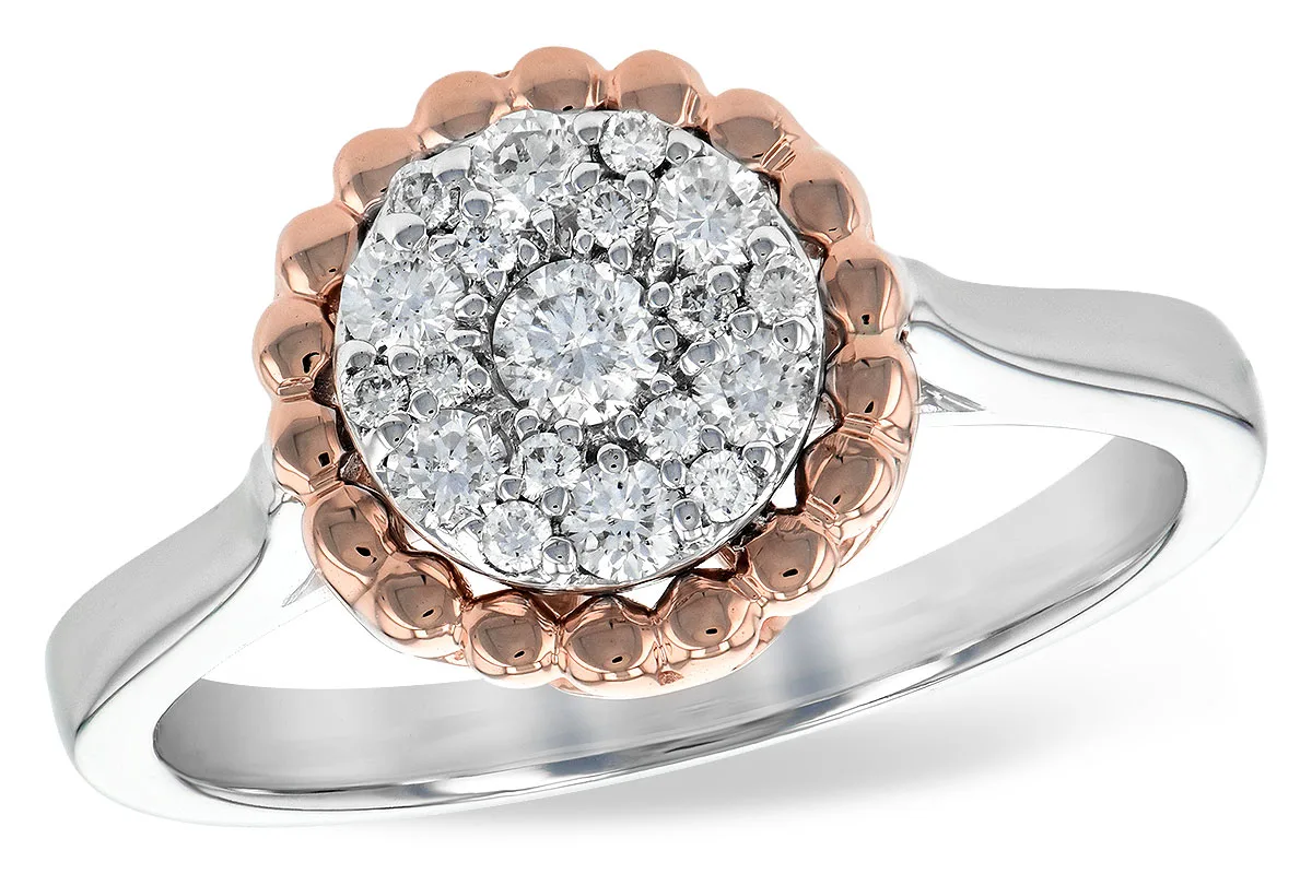 Diamond Ring in two-tone (reversed)