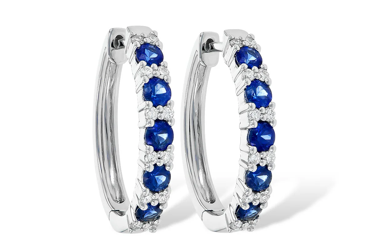 Sapphire Earrings in white gold