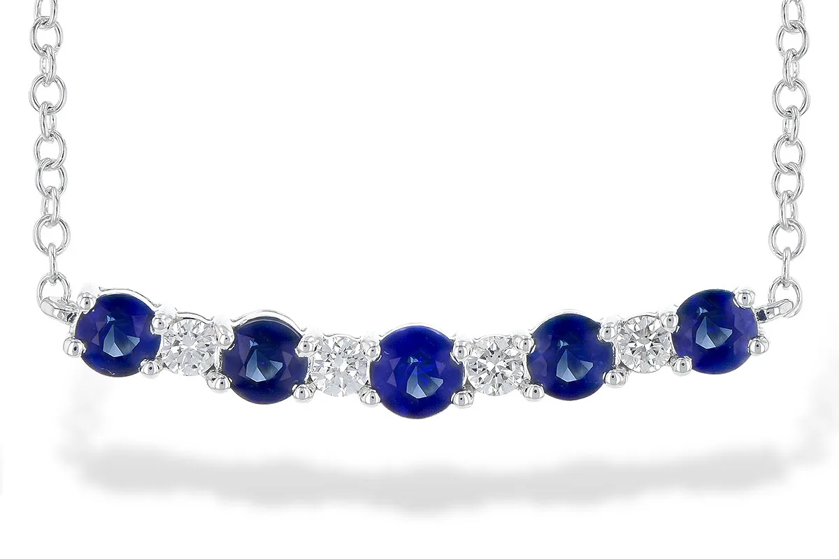 Sapphire Necklace in white gold