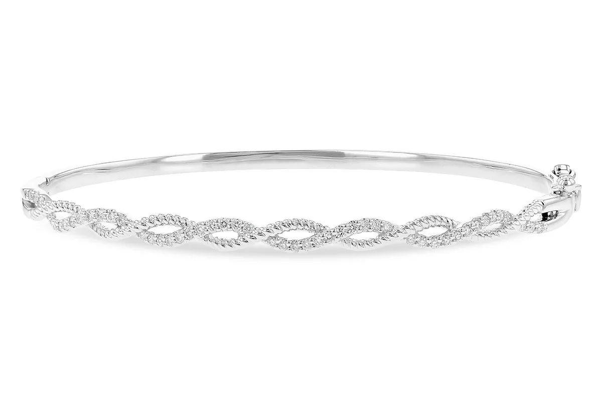 Diamond Bangle in white gold