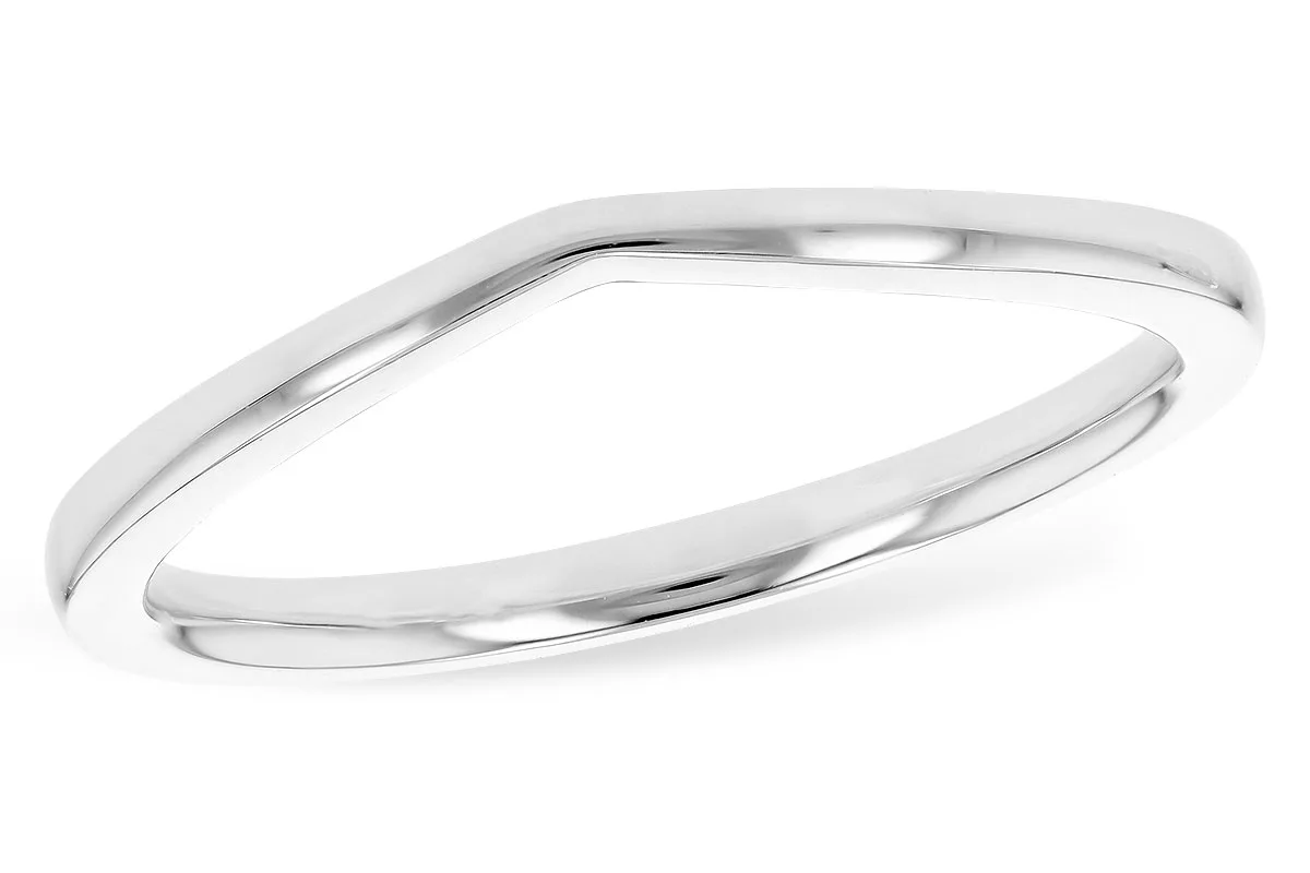 Gold Wedding Band in white gold