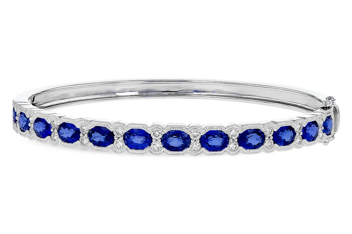 Sapphire Bangle in white gold