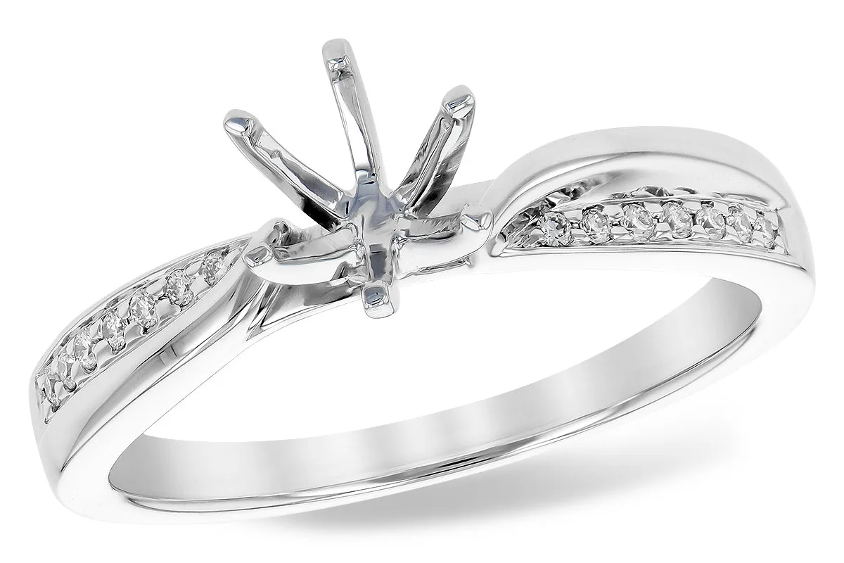 Diamond Semi-Mount Engagement Ring in white gold