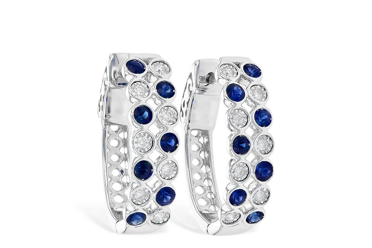 Sapphire Earrings in white gold