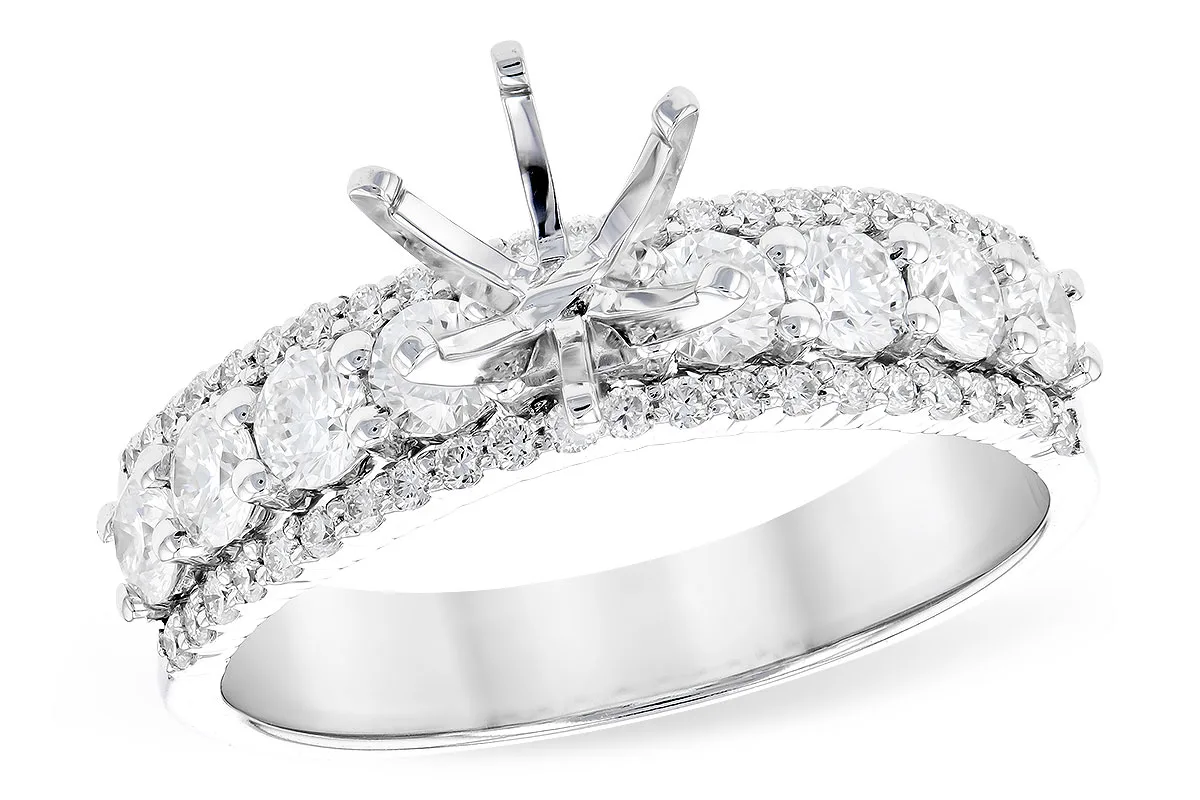 Diamond Semi-Mount Engagement Ring in white gold