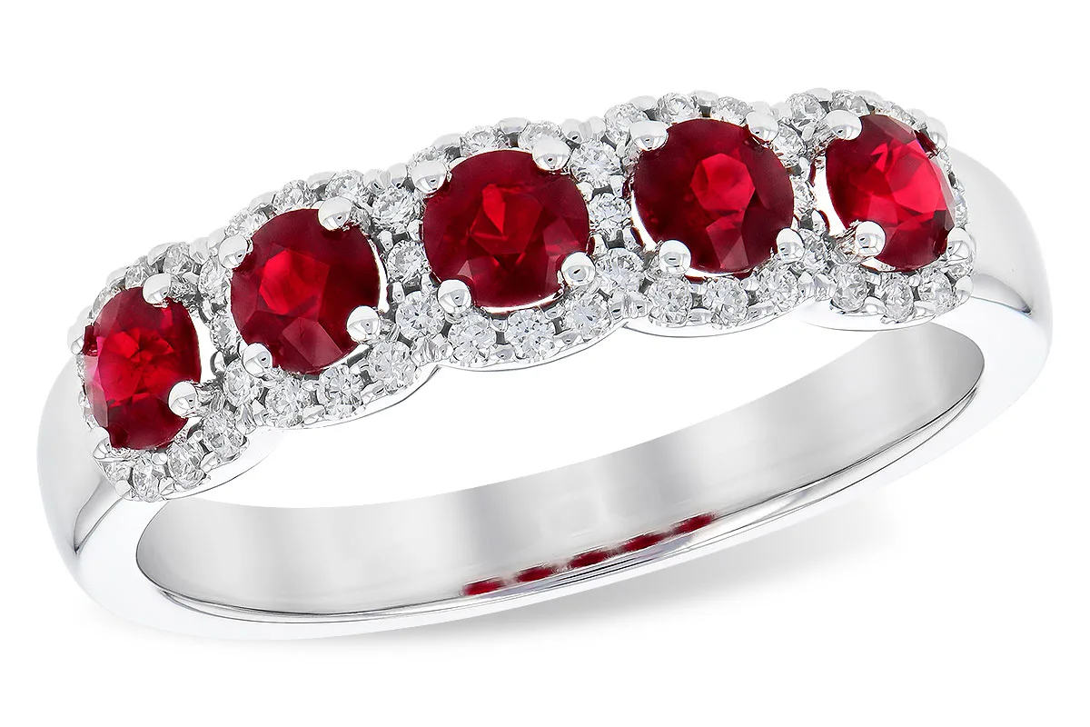 Ruby Ring in white gold