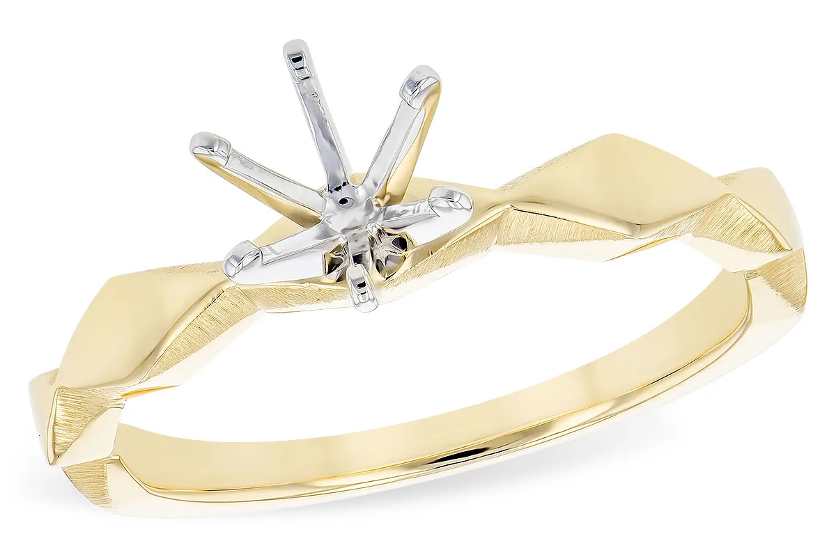 Semi-Mount Engagement Ring in yellow gold