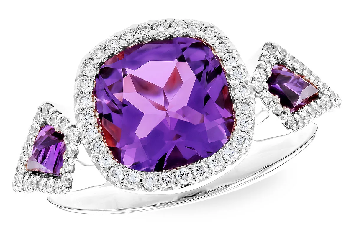 Amethyst Ring in white gold