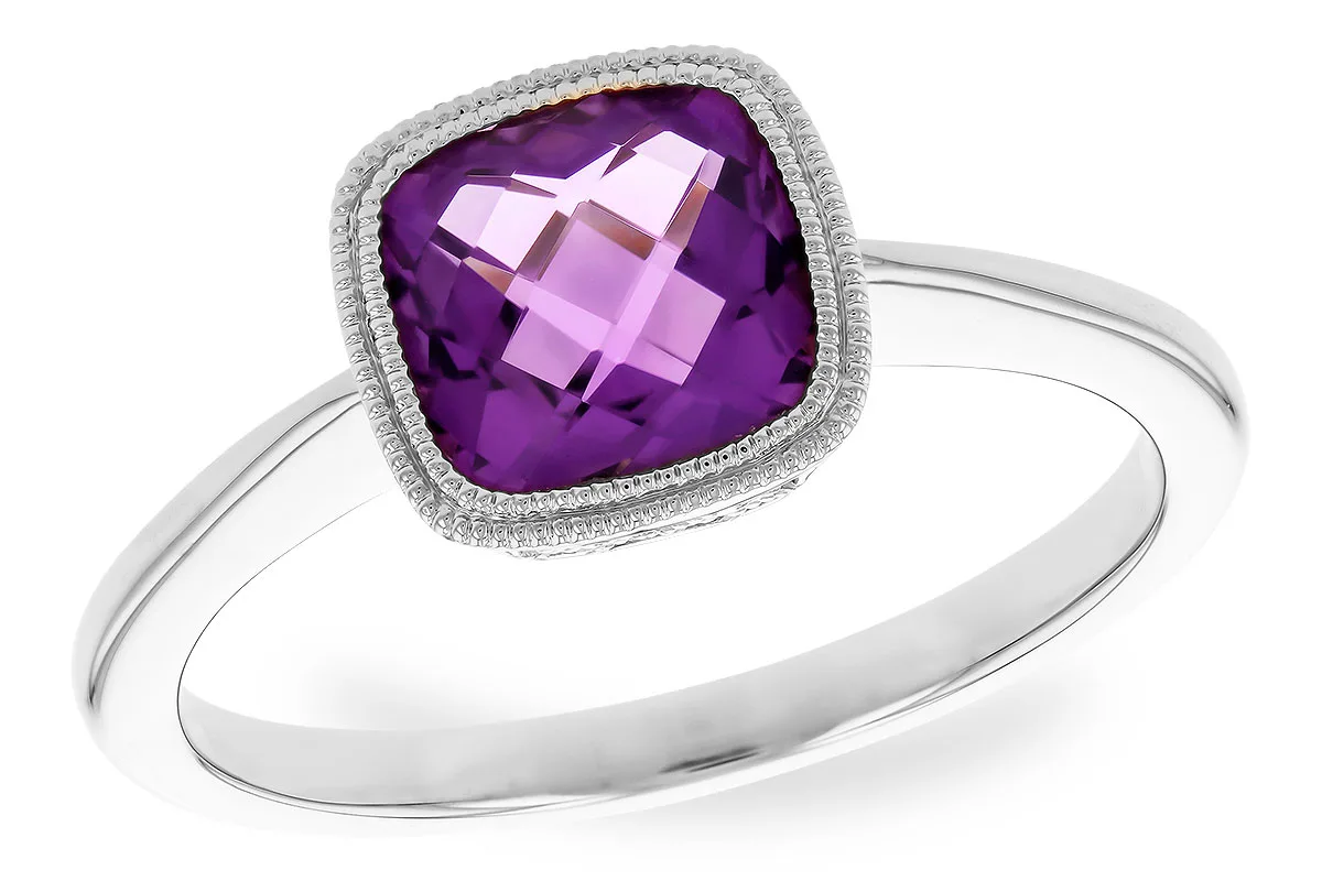 Amethyst Ring in white gold
