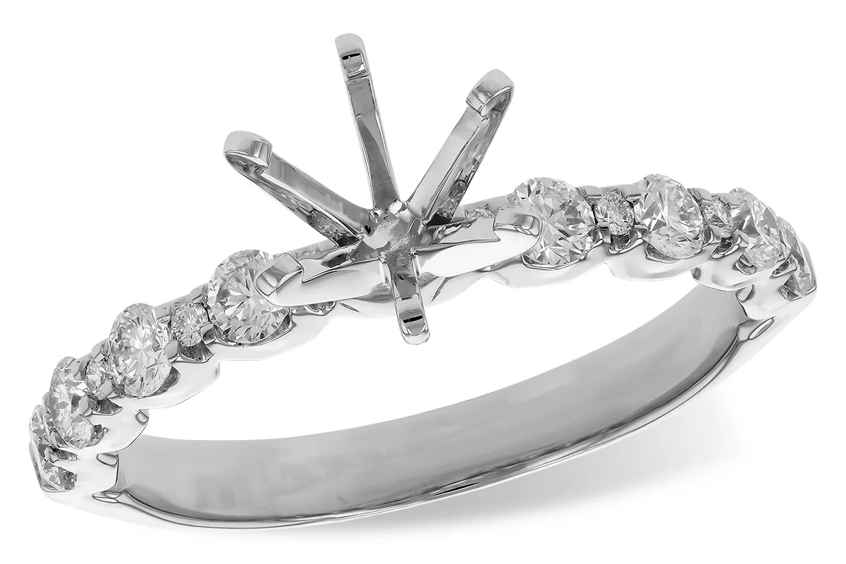Diamond Semi-Mount Engagement Ring in white gold
