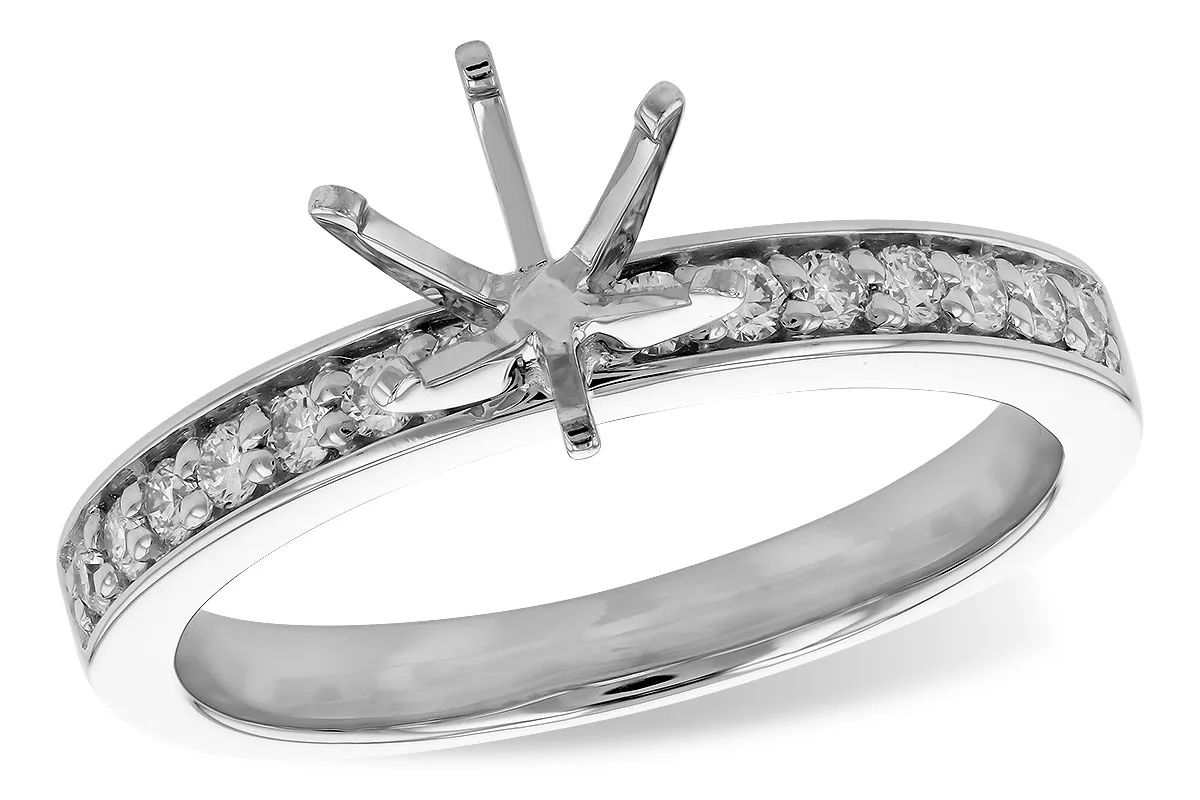 Diamond Semi-Mount Engagement Ring in white gold