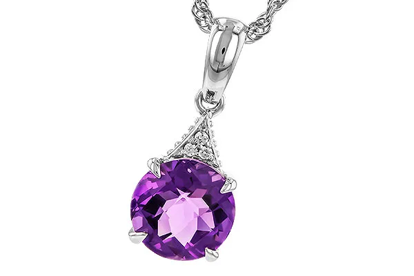 Amethyst Necklace in white gold