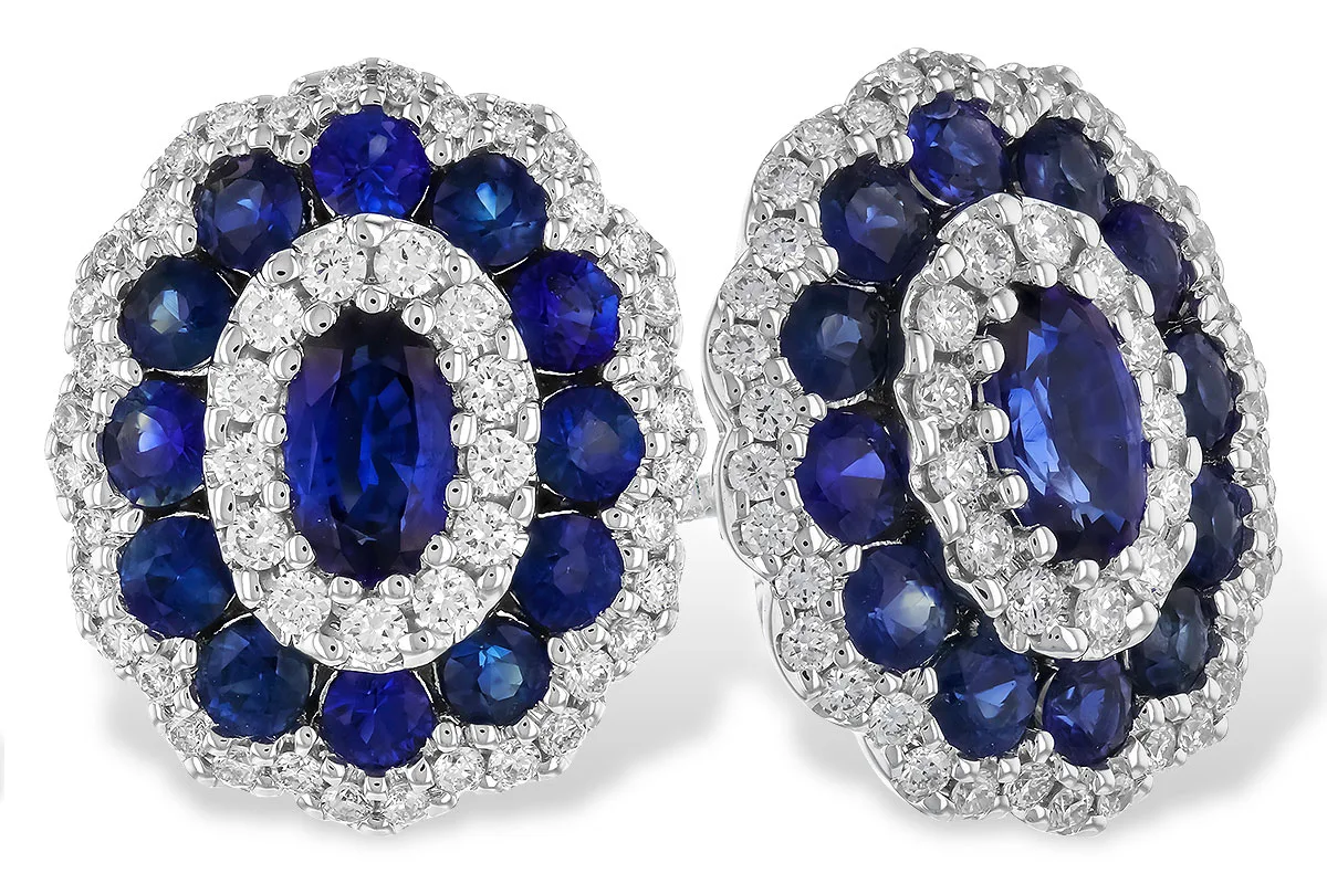 Sapphire Earrings in white gold