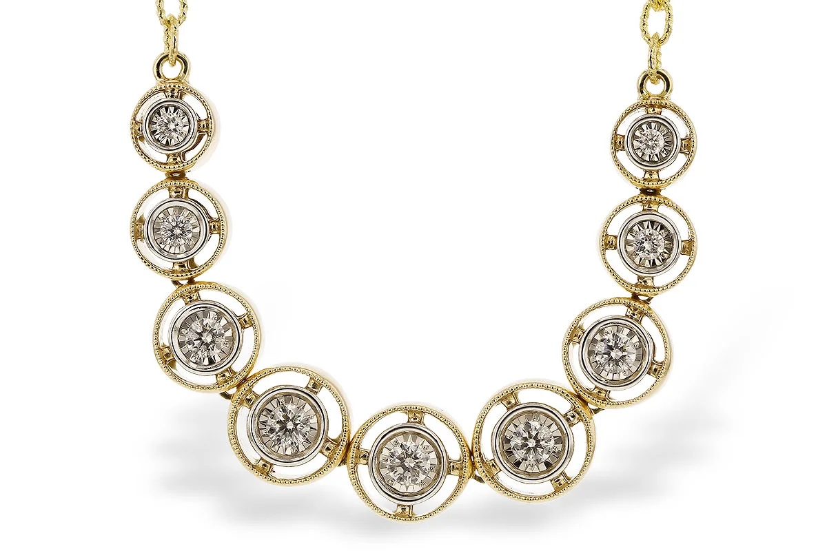 Diamond Necklace in yellow & white