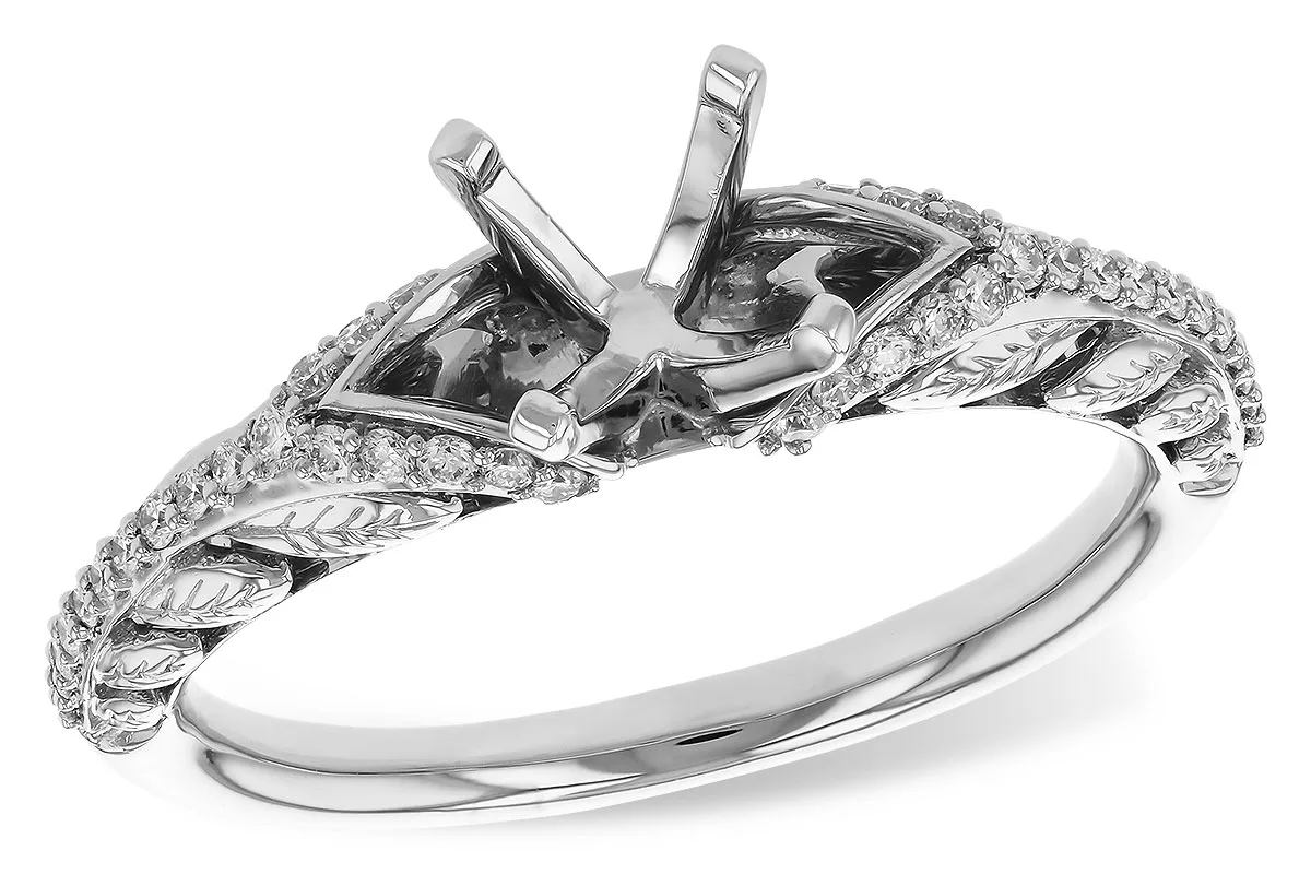 Diamond Semi-Mount Engagement Ring in white gold
