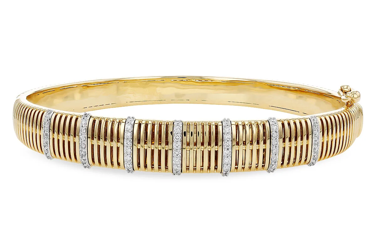 Diamond Bangle in yellow & white