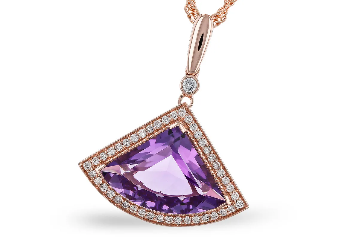 Amethyst Necklace in rose gold