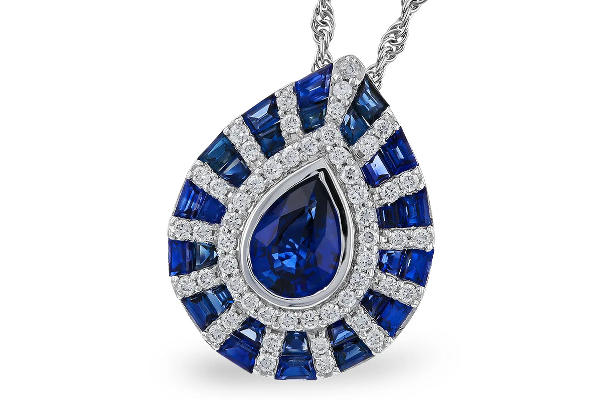 Sapphire Necklace in white gold