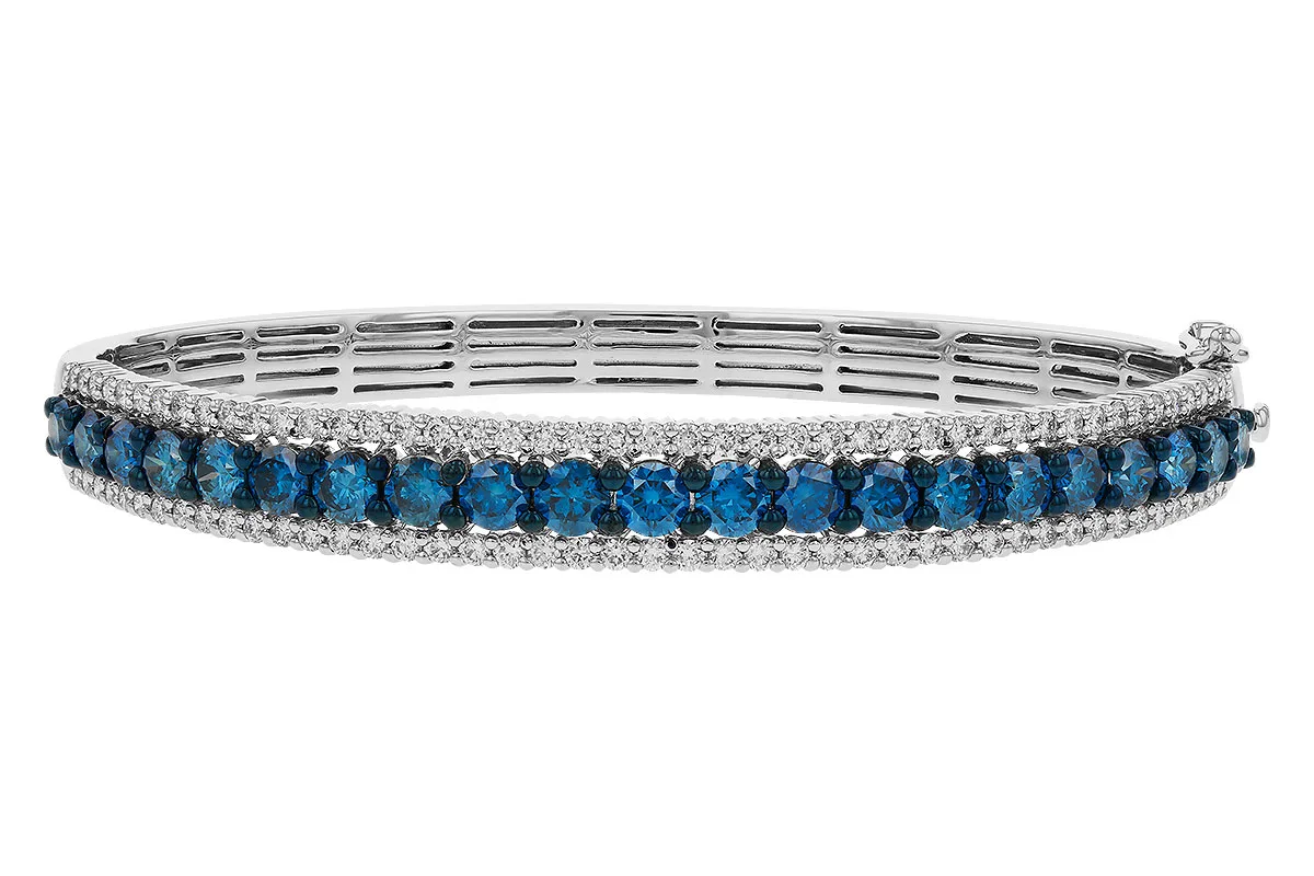 Blue Diamond Bangle in white gold