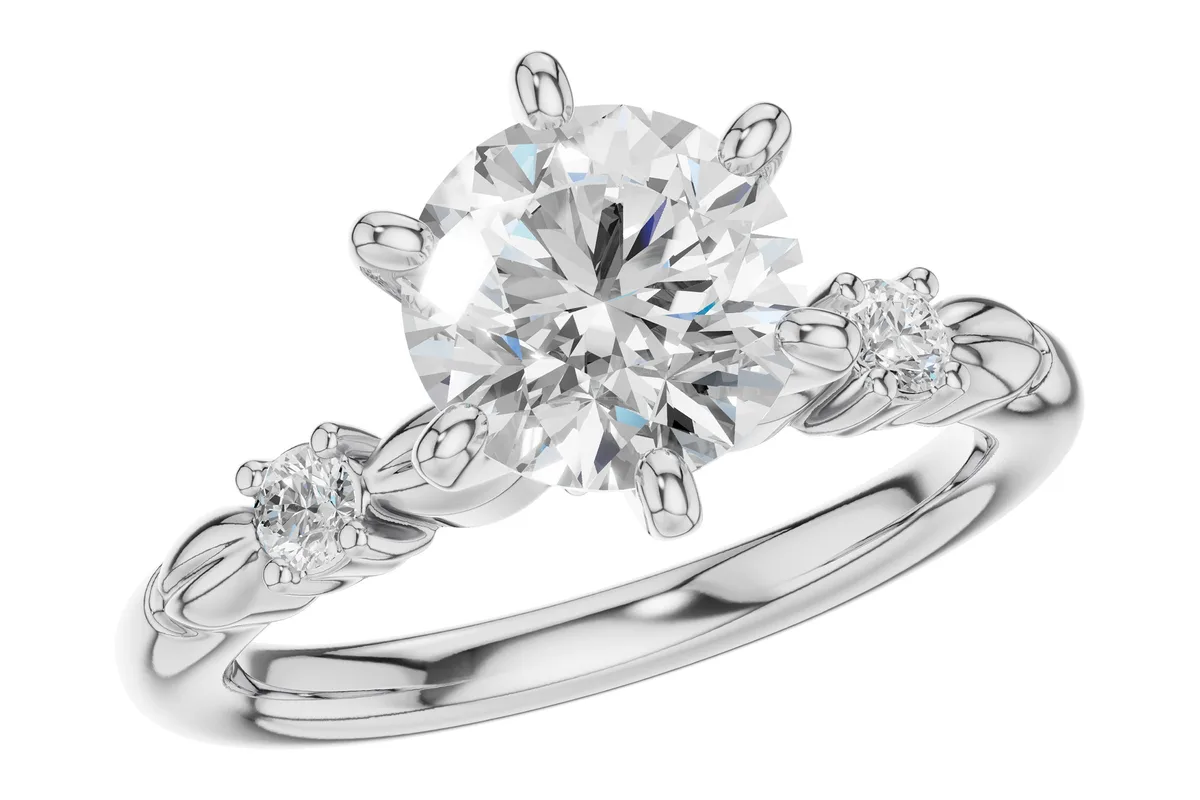 Diamond Semi-Mount Engagement Ring in white gold