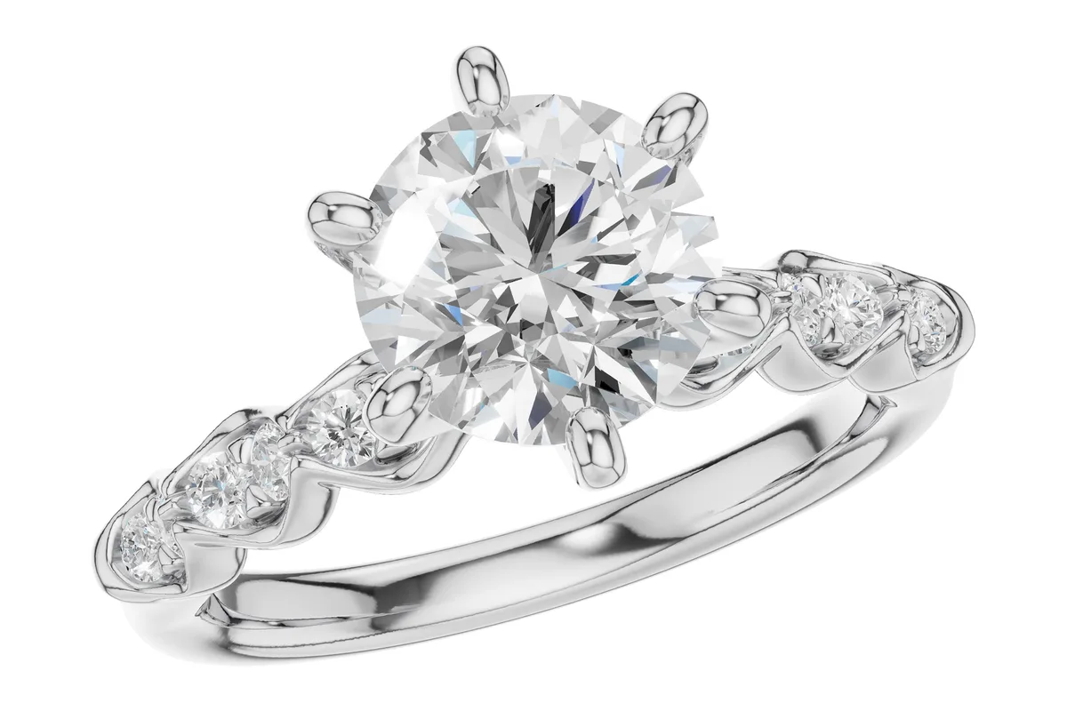 Diamond Semi-Mount Engagement Ring in white gold