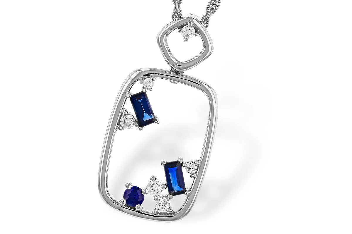 Sapphire Necklace in white gold