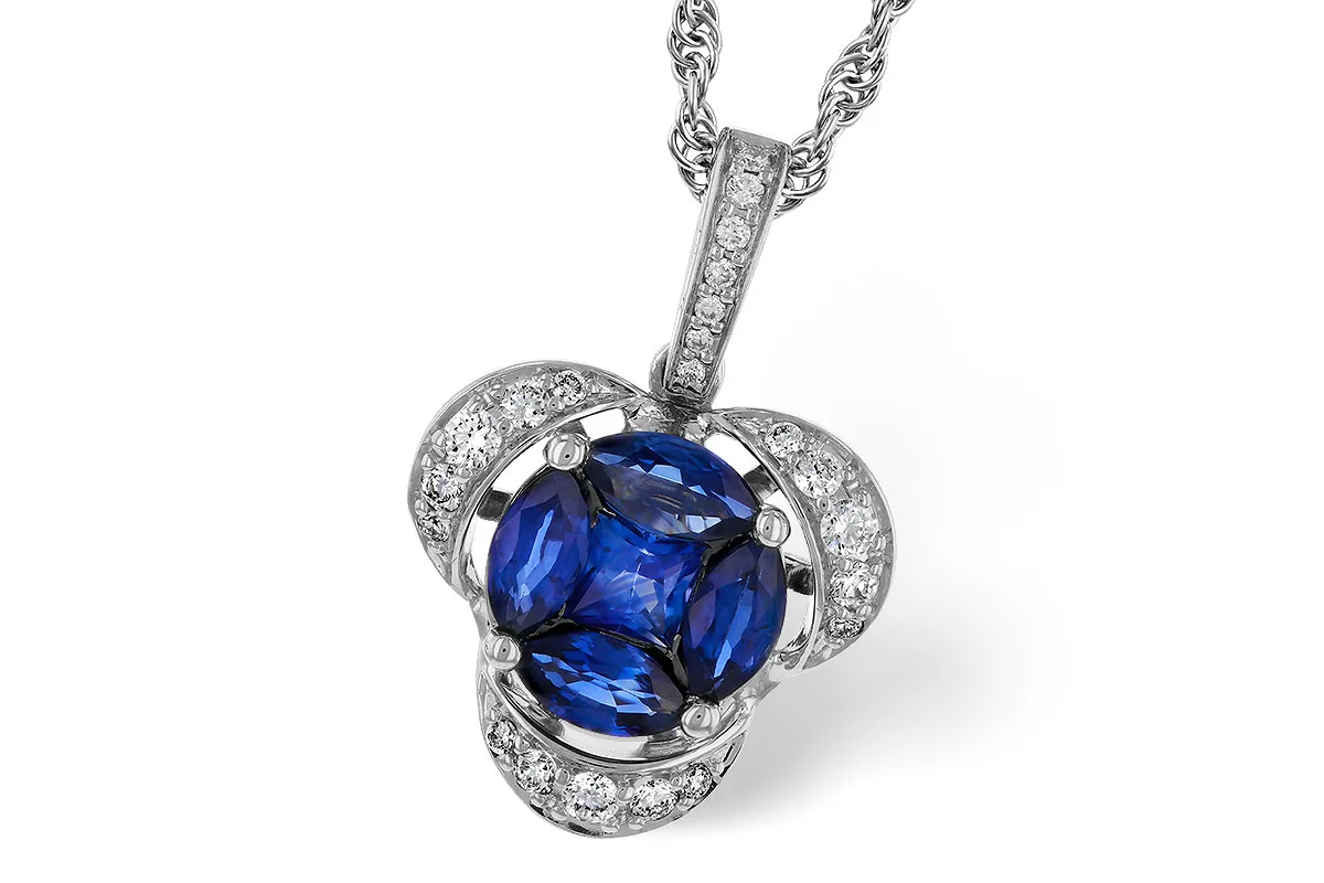 Sapphire Necklace in white gold