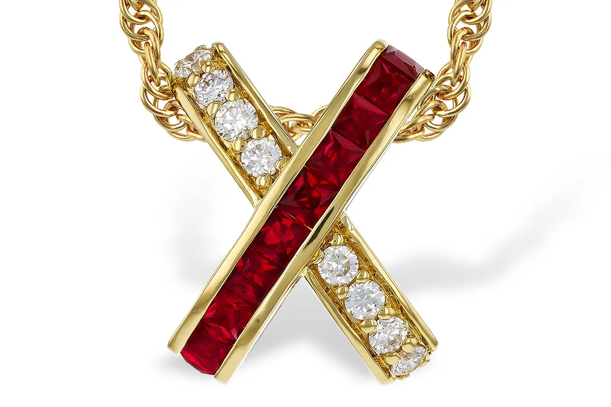 Ruby Necklace in yellow gold