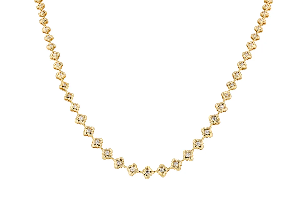 Diamond Necklace in yellow gold